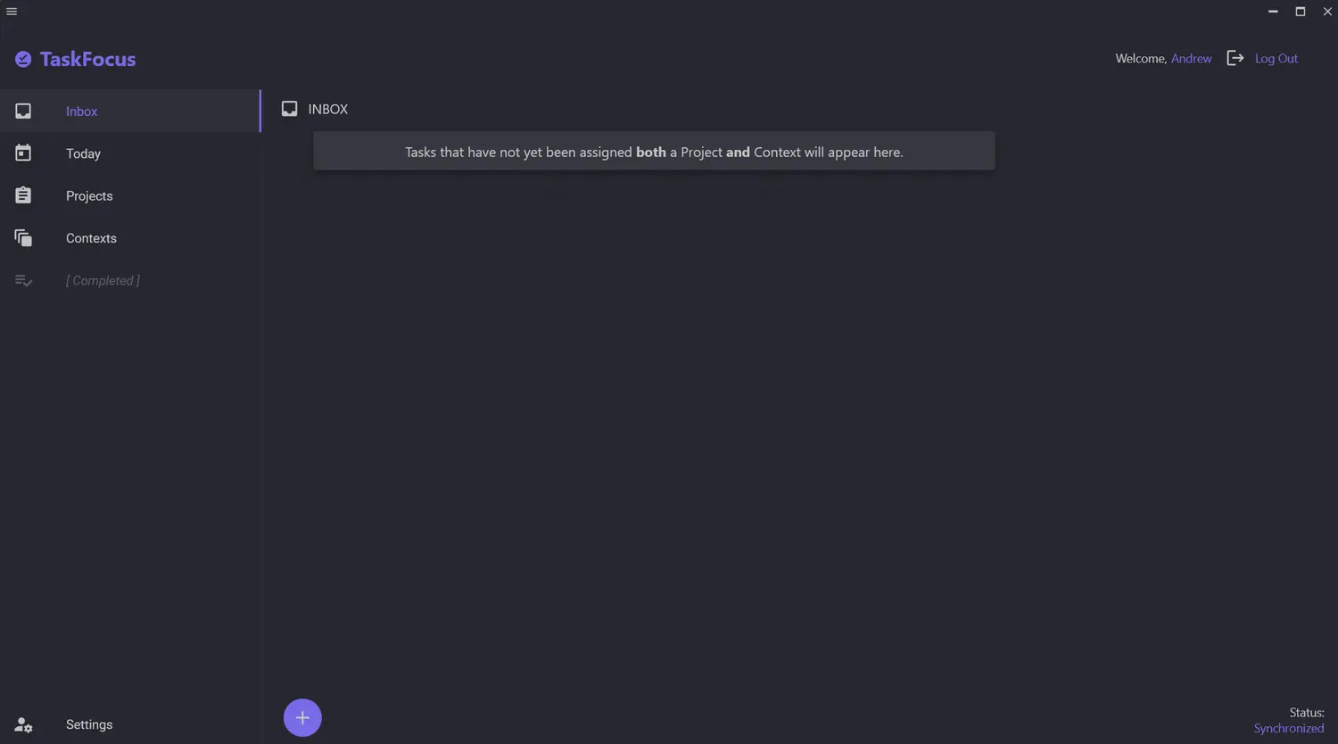 Task organization with Projects and Contexts